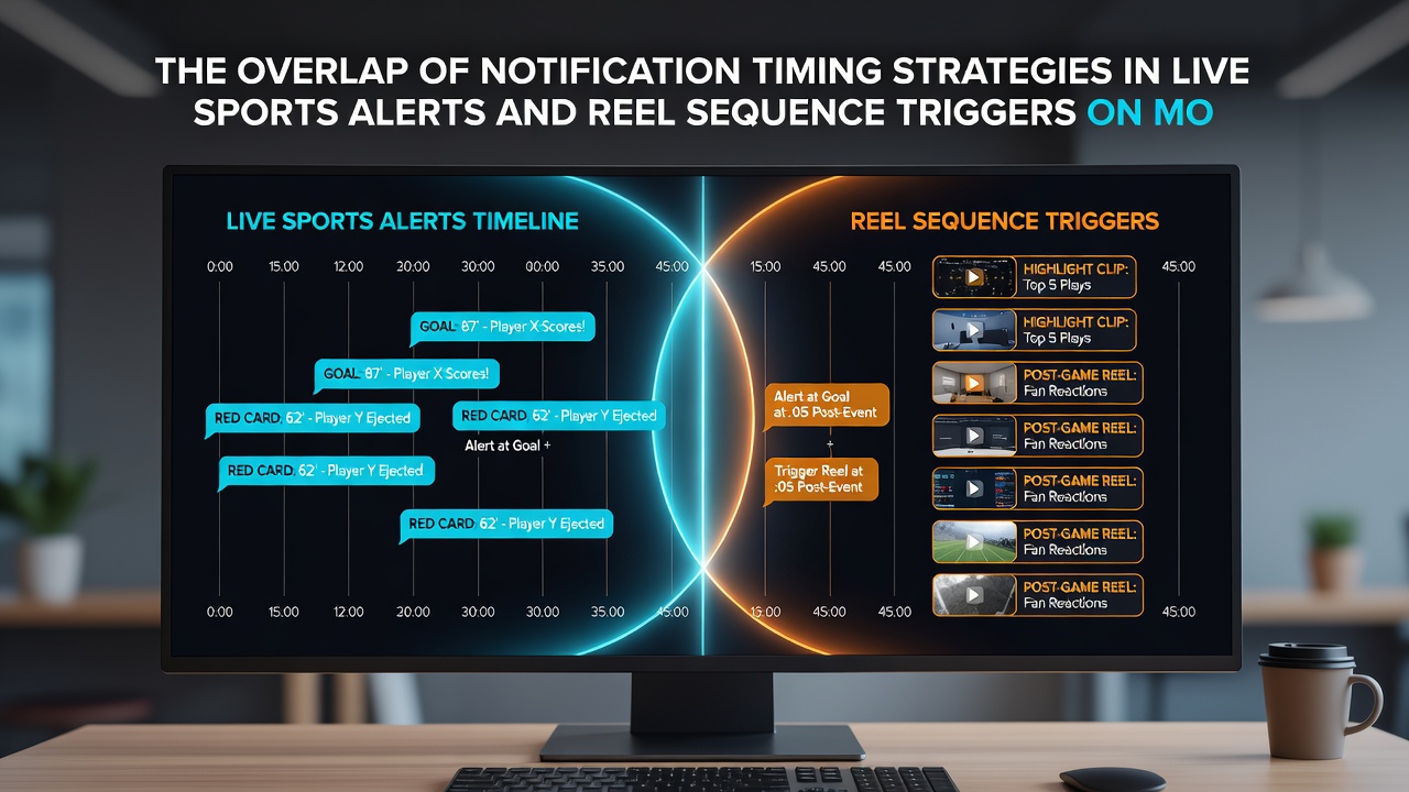 Close-up of mobile interface displaying overlapping notification timing controls for sports and reels