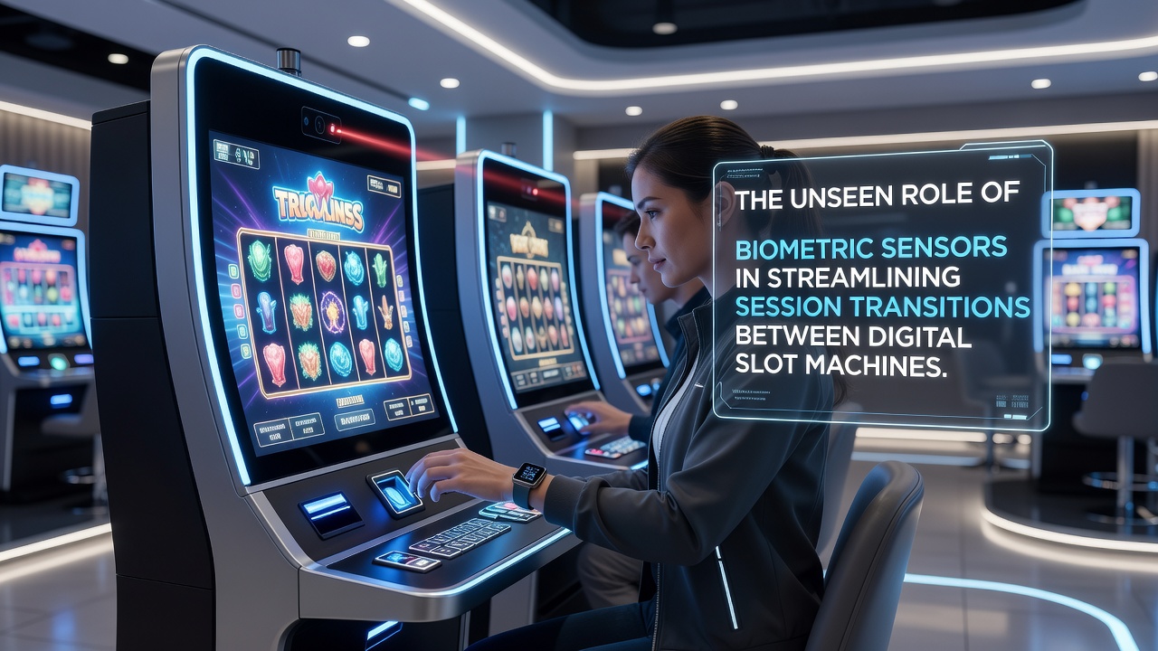 Close-up of a smartphone screen displaying seamless transition from slots interface to live sports betting dashboard with biometric status indicator