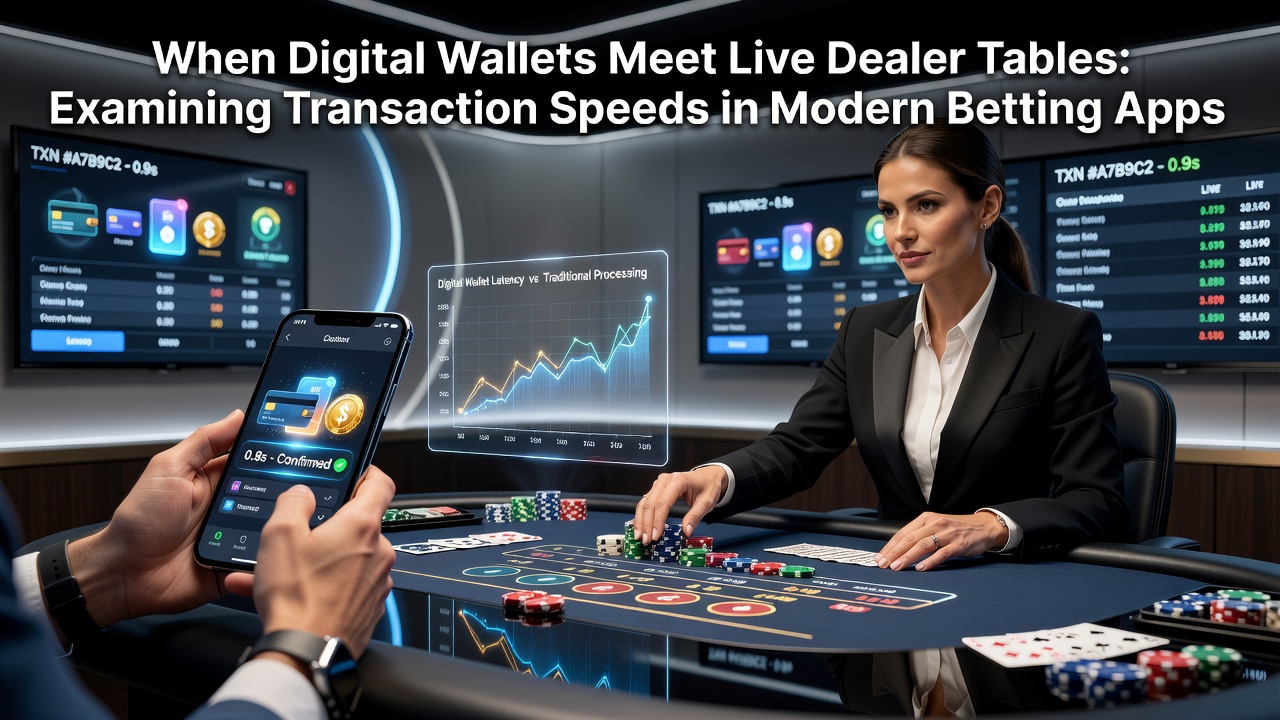 Digital wallet interface displayed alongside a live dealer roulette table on a mobile betting app screen